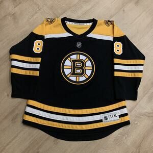 NHL Boston Bruins David Pastrnak #88 Hockey Jersey Youth Boys Large/XL Black